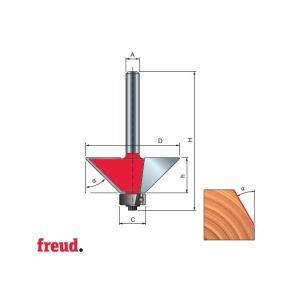 40- Freza unghiulara placata CMS Z=2 cu coada si rulment copier inferior, DIM 23.6 - 40-10208P