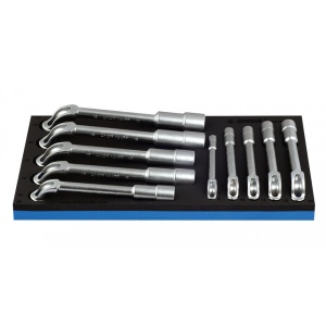 964/18BSOS Set de capete cu chei inelare dublu cotite in modul SOS / 10 piese - 621074 8-19 mm