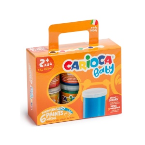 Acuarele Baby Finger Paint Carioca 6 x 80 ml - Img 1