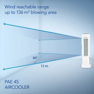 Aircooler - Racitor de aer portabil, umidificator, Trotec, tip PAE45, alb, 90 W, 1700m³/h, 5 viteze - Img 8