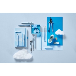 Ascuțitoare plastic simplă cu container mini grip 2001 bleu sake Faber-Castell - Img 3