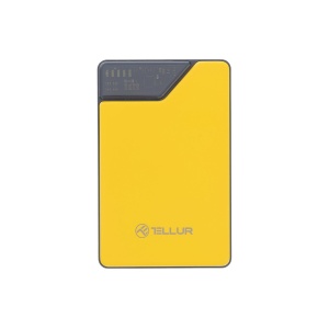 Baterie externă Tellur 10000mAh, USB-C + Lightning cabluri incorporate, QC3.0, PD, galben - Img 2