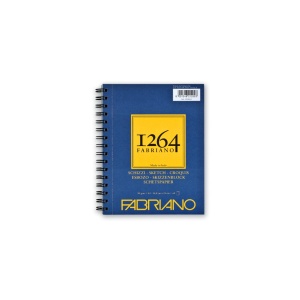 Bloc desen 1264 Schizzi, A5, 90gr, 60 file, cu spirală pe lungime Fabriano - Img 1
