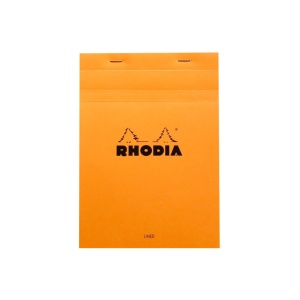 Blocnotes A5, capsat, 80 file, N°16, Rhodia Basic, orange