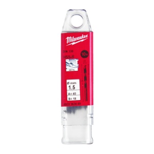 Burghie HSS Roluite pentru metal - DIN 338 - Milwaukee Ø 1.5x18x40 mm - set 10 buc - Img 2