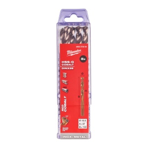Burghie RED COBALT pentru metal - DIN 338 Milwaukee Ø 10x87x133 mm - set 5 buc - Img 2