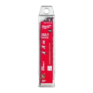Burghie RED COBALT pentru metal - DIN 338 Milwaukee Ø 6.5x63x101 mm - set 10 buc - Img 2