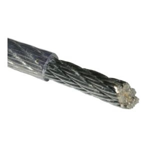 Cablu de tractiune plastificat Gutman constructia 6x7+PVC cu inima textila, aspect zincat, invelis PVC transparent - Img 2