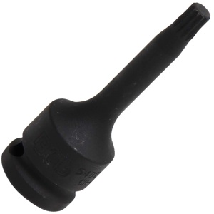 Cap cheie tubulara 1/2" de impact cu varf XZN, M8 x 75 mm, BGS