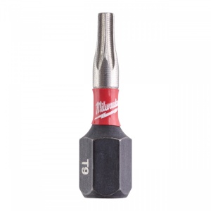 Cap surubelnita Torx cu gaura (TX BO) Milwaukee SHOCKWAVE - TX BO9 x 25 mm - 2 buc