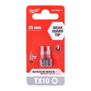 Cap surubelnita Torx (TX) Milwaukee SHOCKWAVE (Lungime totală (mm): 25, Tip: TX 10) 2 buc - Img 2