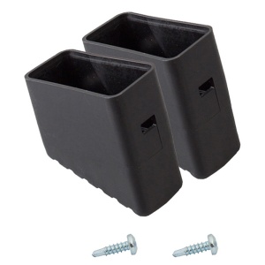 Capace negre pentru scari CORDA/MONTO, 40 x 20mm (fata) - Img 1