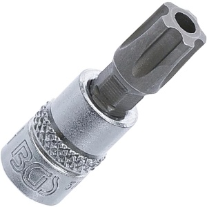 Capat cheie tubulara BGS 1/4" cu varf TorxPlus cu gaura 5 colturi, TS50
