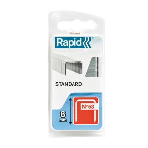 Capse Rapid 53 6 Standard, sarma subtire, decoratiuni, 1080 capse blister 40109560 - Img 1