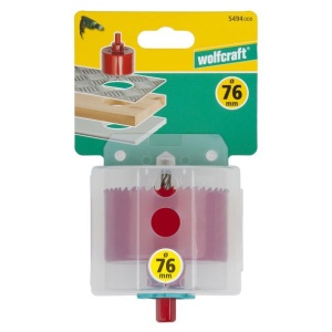 Carota bimetal Wolfcraft 5494000, diametru D 76 mm, adancime de taiere 40 mm - Img 2