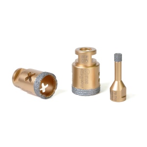 Carota Montolit FS-TI6 T-GOLD diamantata pentru perforare uscata Ø 6 mm