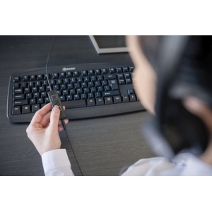 Căști cu fir call center Tellur Voice 420, binaural, USB Jack 3.5mm, negru - Img 7