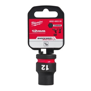Cheie tubulara de impact 1/2" MILWAUKEE SHOCKWAVE™ IMPACT DUTY 12 mm L38mm - Img 2