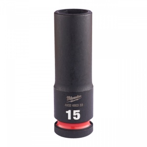 Cheie tubulara de impact 1/2" MILWAUKEE SHOCKWAVE™ IMPACT DUTY - lungi 15 mm L78mm