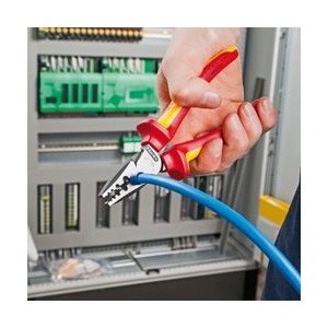 Cleste de sertizare pentru ferule, KNIPEX, 180 mm - Img 3