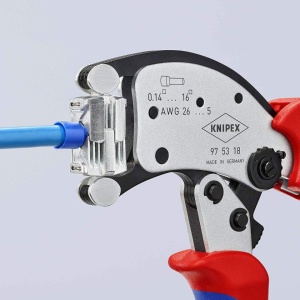 Cleste de sertizat ferule cu autoreglaj, KNIPEX, 0.14 - 16 mm², 200 mm - Img 4