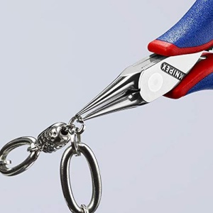Cleste electronica, cioc rotund, manere bicomponent, KNIPEX, 115 mm - Img 5