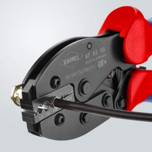 Cleste sertizat conectori coaxiali BNC, KNIPEX, RG 58, 174, 188, 316 - Img 3