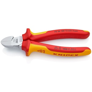 Cleste sfic, cromat, izolata la 1000 V, KNIPEX, 160 mm - Img 1