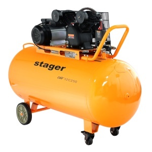 Compresor aer Stager Air 32C250 250L, 10bar, 324L/min, monofazat, angrenare curea - Img 3