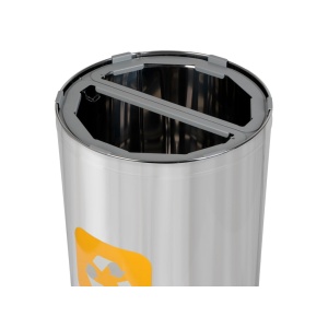 Coș inox colectare selectivă 2 compartimente 2 x 35 L - Img 4