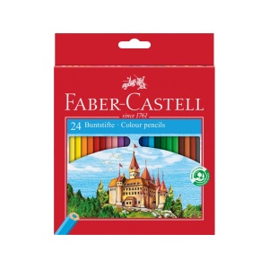 Creioane colorate hexagonale Faber-Castell 24 culori/set