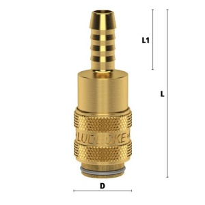 Cupla rapida mini mama Ludecke ESM_6_T, DN 5, furtun 6 mm - Img 2