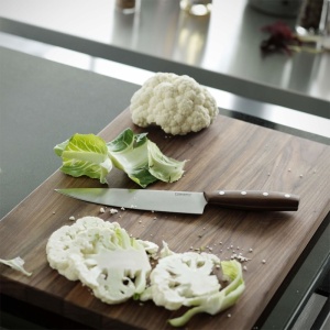 Cutitul bucatarului, Fiskars, Norr, lama inoxidabila, maner lemn Kebony, 20 cm - Img 6