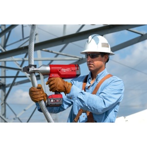Cutter hidraulic pentru cablu cu acumulator Milwaukee M18 HCC45-522C, taie cablu ACSR și ACSS de până la ∅ 44 mm, livrat cu acumulatori, valiza - Img 12