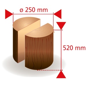 Despicator busteni orizontal FBH 6T, L=52 cm, Ø=25 cm, 2300 W - Img 2