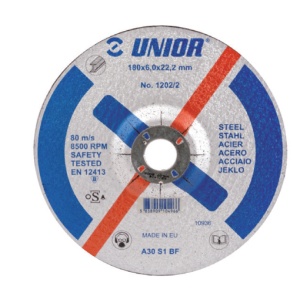 Disc abraziv pentru debitare otel Unior 180x6x22mm