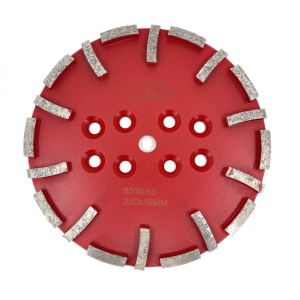 Disc cu segmenti diamantati pt. slefuire pardoseli - segment mediu - Rosu - 250 mm - prindere 19mm - DXDY.8500.250.43 - Img 1