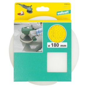 Disc de burete pentru lustruit Easy-fix Wolfcraft 3164000, 180 mm, cu scai - Img 4