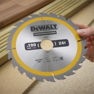 Disc Dewalt DT1944 pentru fierastrau circular, D 190x30x1.8 mm, 24 dinti, pentru utilizare generala, seria Dewalt Construction - Img 3