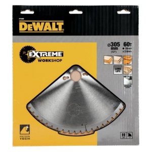 Disc Dewalt DT4260 pentru fierastrau circular, D 305x30x2.6 mm, 60 dinti, pentru taiere fina, seria Extreme - Img 2