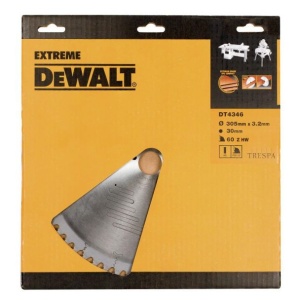 Disc Dewalt DT4346 pentru fierastrau circular, D 305x30x3.2 mm, 60 dinti, pentru taiere extra-fina, seria Extreme - Img 2