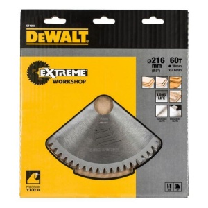 Disc Dewalt DT4350 pentru fierastrau circular, D 216x30x2.6 mm, 60 dinti, pentru taiere fina, seria Extreme - Img 2