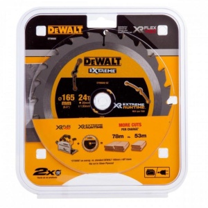 Disc Dewalt DT99560 pentru fierastrau circular, D 165x20x1.76 mm, 24 dinti, pentru utilizare universala, seria Extreme Runtime - Img 2