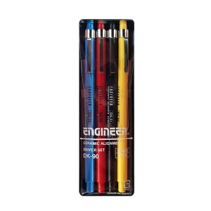 ENGINEER DK-90 Set 4 surubelnite electronisti ceramice cu 2 capete, prevenire scurt-circuit, alinire si reglaje fine componente electronice - Img 1