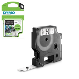 Etichete flexibile 12mm x 3.5m DYMO LabelManager negru alb S0718040 18488