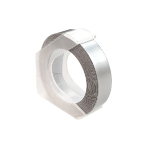 Etichete Omega argintiu 9mm x 3m compatibile Dymo Omega Junior 520104 - Img 3
