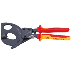 Foarfeca cu clichet pentru cabluri, izolata la 1000 V, KNIPEX, 280 mm
