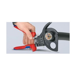 Foarfeca cu clichet pentru cabluri, KNIPEX, 250 mm - Img 4