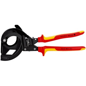 Foarfeca cu clichet pentru taiat cabluri, izolata 1000 V, KNIPEX, 315 mm - Img 2