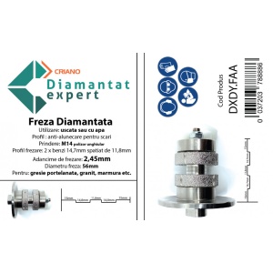 Freza Diamantata pt. canale anti-alunecare pt. trepte, scari - Gresie, Marmura, Granit - DXDY.FAA - Img 5